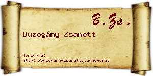 Buzogány Zsanett névjegykártya